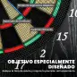 Diana Electrónica con 6 Dardos de Punta Blanda y 24 Puntas de Repuesto 2 Pantallas LED 25 Juegos y 202 Variaciones