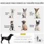 Carrito para Perros Plegable Cochecito para Mascotas con 2 Correas de Seguridad Cojín y Marco de Acero Caqui