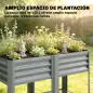 Huerto Urbano Elevado con Estante Inferior Mesa de Cultivo de Metal Galvanizado con Forro 120x55x80 cm Gris Plateado