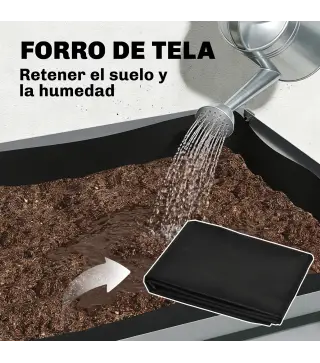 Huerto Urbano Elevado con Estante Inferior Mesa de Cultivo de Metal Galvanizado con Forro 120x55x80 cm Gris Plateado