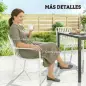 Juego de 4 Sillas de Jardín Exterior Apilables de PP con Respaldo Curvado Asiento de Listones 55x58,5x81,5 cm Blanco