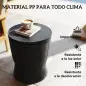 Mesa Nevera para Exterior 41 L 3 en 1 Cool Bar Mesa Auxiliar con Altura Ajustable Cubo de Hielo Tapa Elevable Negro