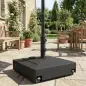 Base para Sombrilla Cuadrada con Ruedas para Sombrilla de Postes Ø35/38/48 mm, Rellenable Arena 61kg o Agua 40kg Negro