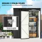 Cobertizo de Jardín Exterior 1,37 m² 163x90x179 cm con Puerta con Pestillo y Ranuras de Ventilación Gris Oscuro Cobertizo de Jardín Exterior 1,37 m² 163x90x179 cm con Puerta con Pestillo y Ranuras de Ventilación Gris Oscuro