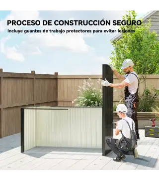Cobertizo de Jardín Exterior 1,37 m² 163x90x179 cm con Puerta con Pestillo y Ranuras de Ventilación Gris Oscuro