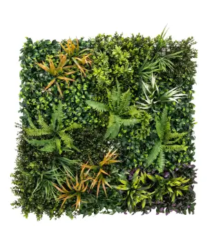 Seto Artificial Ocultación Jardín en Rollo 1x1 m Valla de Privacidad de Hiedra Artificial para Balcón Exterior