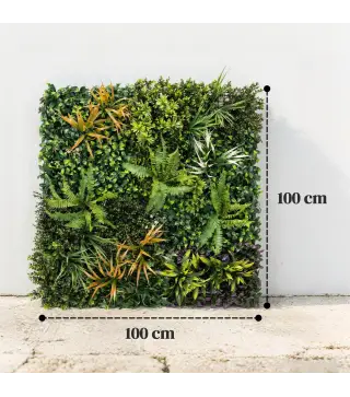 Seto Artificial Ocultación Jardín en Rollo 1x1 m Valla de Privacidad de Hiedra Artificial para Balcón Exterior