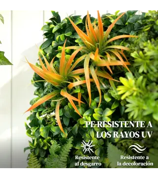 Seto Artificial Ocultación Jardín en Rollo 1x1 m Valla de Privacidad de Hiedra Artificial para Balcón Exterior