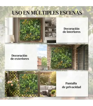 Seto Artificial Ocultación Jardín en Rollo 1x1 m Valla de Privacidad de Hiedra Artificial para Balcón Exterior