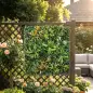 Seto Artificial Ocultación Jardín en Rollo 1x1 m Valla de Privacidad de Hiedra Artificial para Balcón Exterior
