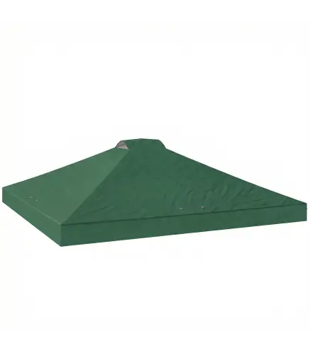 Toldo de Pérgola de Recambio 3x3 m Techo de Repuesto para Carpa Plegable de Tela Oxford 210D Protección UV 50+ Verde
