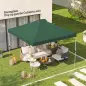 Toldo de Pérgola de Recambio 3x3 m Techo de Repuesto para Carpa Plegable de Tela Oxford 210D Protección UV 50+ Verde