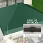 Toldo de Pérgola de Recambio 3x3 m Techo de Repuesto para Carpa Plegable de Tela Oxford 210D Protección UV 50+ Verde