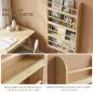 Estantería de Pared de Libros con 4 Estantes Librería Infantil para Hogar Oficina Carga 30kg 59x12x113cm Natural