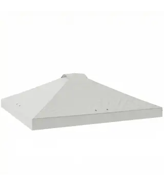 Toldo de Pérgola de Recambio 3x3 m Techo de Repuesto para Carpa Plegable de Tela Oxford 210D Protección UV 50+ Blanco