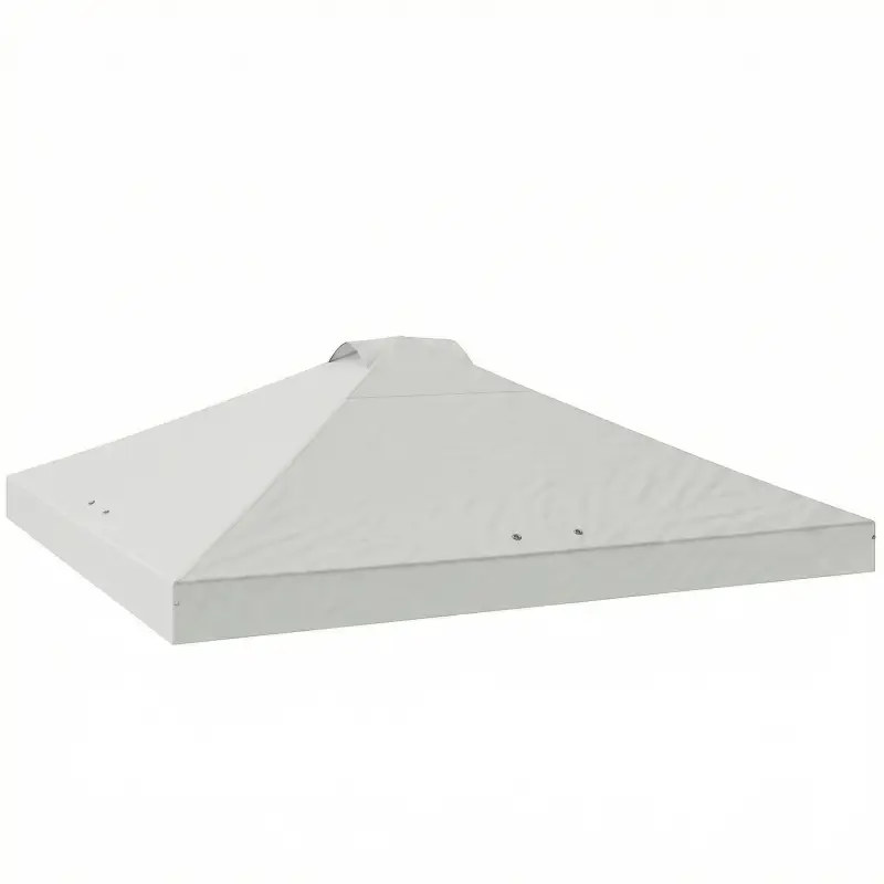 Toldo de Pérgola de Recambio 3x3 m Techo de Repuesto para Carpa Plegable de Tela Oxford 210D Protección UV 50+ Blanco