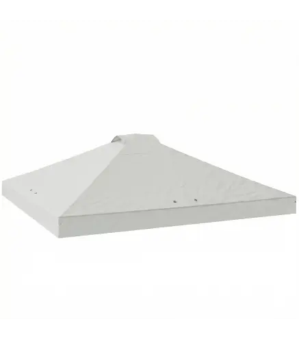 Toldo de Pérgola de Recambio 3x3 m Techo de Repuesto para Carpa Plegable de Tela Oxford 210D Protección UV 50+ Blanco