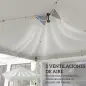 Toldo de Pérgola de Recambio 3x3 m Techo de Repuesto para Carpa Plegable de Tela Oxford 210D Protección UV 50+ Blanco
