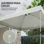 Toldo de Pérgola de Recambio 3x3 m Techo de Repuesto para Carpa Plegable de Tela Oxford 210D Protección UV 50+ Blanco
