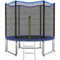 Cama Elástica Exterior Ø305 cm Trampolín para Niños con Red de Seguridad Escalera y Acolchado de Muelles Azul