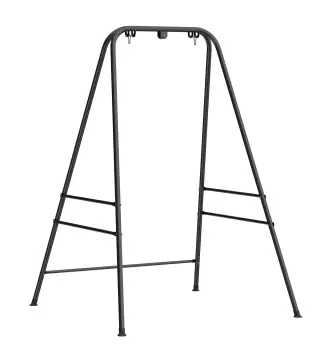 Soporte para Silla Colgante Hamaca 183 cm Soporte para Columpio Estructura de Acero Almohadillas Antideslizantes Negro