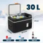 Nevera Portátil Eléctrica 30L con Compresor Control por App Pantalla Luz LED Asa Modos ECO y MAX de -20℃ a +20 ℃ Negro