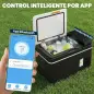 Nevera Portátil Eléctrica 30L con Compresor Control por App Pantalla Luz LED Asa Modos ECO y MAX de -20℃ a +20 ℃ Negro