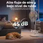 Ventilador de Pie con Control Remoto Función Wifi Altura Ajustable 3 Velocidades 3 Modos Oscilación Temporizador Blanco
