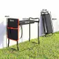 Taburete de Jardín Plegable con Almohadilla de EVA Asiento de Jardín con Bolsa para Herramientas en Cintura Carga 150kg
