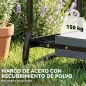 Taburete de Jardín Plegable con Almohadilla de EVA Asiento de Jardín con Bolsa para Herramientas en Cintura Carga 150kg