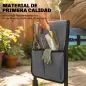 Taburete de Jardín Plegable con Almohadilla de Espuma EVA Asiento de Jardín con Bolsa para Herramientas Gris Oscuro