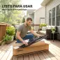 Soporte para Hamaca Plegable Largo 290 cm Longitud Ajustable Material Acero con Bolsa de Transporte Carga 120 kg Negro