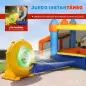 Castillo Hinchable Acuático 8 en 1 con Soplador 550W Tobogán Trampolín Escalada Piscina Portería Canasta Lanzamiento
