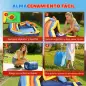 Castillo Hinchable Acuático 8 en 1 con Soplador 550W Tobogán Trampolín Escalada Piscina Portería Canasta Lanzamiento
