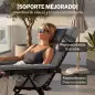 Silla de Gravedad Cero Tumbona Plegable y Reclinable Ajustable con Reposabrazos Reposacabezas Portavasos Gris Claro