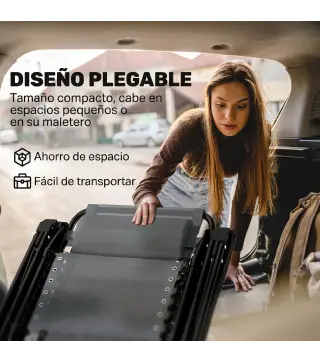 Silla de Gravedad Cero Tumbona Plegable y Reclinable Ajustable con Reposabrazos Reposacabezas Portavasos Gris Claro