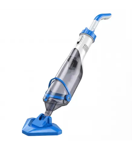 Limpiafondos de Piscina Manual Inalámbrica con Cepillo y Barra Ajustable de 63-150 cm para Piscinas Pequeñas Azul