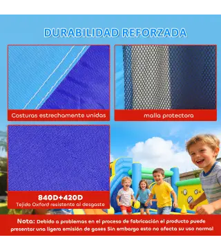 Castillo Hinchable Acuático 8 en 1 con Soplador 550W Tobogán Trampolín Escalada Piscinas Canasta Lanzamiento de Aros