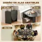 Mesa de Cocina Plegable con Alas Abatibles Mesa de Cocina Plegable de Forma Ovalada Estilo Moderno 163x80x75 cm Negro
