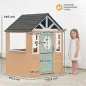 Casita Infantil Exterior e Interior de Madera con Puerta para Mascotas Cocina de Juguete Media Puerta Madera Natural