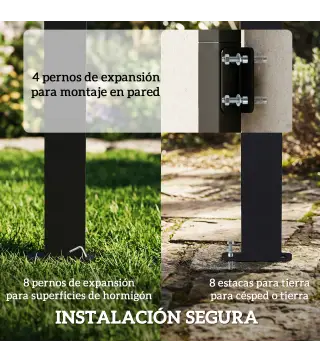 Carpa Barbacoa 2,5x1,5 m con Techo de Policarbonato Diseño Adosado Estructura de Metal y Aluminio para Exterior Gris