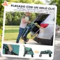 Carrito para Perros Plegable con un Botón hasta 30 kg con Suspensión en 4 Ruedas Giratorio y Freno de Pie Turquesa