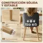 Pack de 2 Sillas de Cocina Nórdicas Tapizadas de Lino Respaldo Curvo Asiento Acolchado Patas de Madera Gris Claro