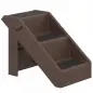 Escalera para Perros Plegable de 3 Peldaños para Mascotas Mayores para Cama Sofá 53x30,5x36,5 cm Marrón