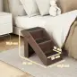 Escalera para Perros Plegable de 3 Peldaños para Mascotas Mayores para Cama Sofá 53x30,5x36,5 cm Marrón