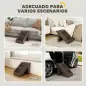 Escalera para Perros Plegable de 3 Peldaños para Mascotas Mayores para Cama Sofá 53x30,5x36,5 cm Marrón