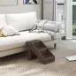 Escalera para Perros Plegable de 3 Peldaños para Mascotas Mayores para Cama Sofá 53x30,5x36,5 cm Marrón