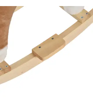 Juguete Balancín de Felpa Suave con Música Relinchos Sonidos de Galope Boca y Cola Móviles 65x32,5x61 cm Marrón