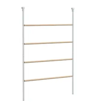 Percha para Gallinas de 4 Niveles de Madera y Acero para 4-6 Gallinas 140x86 cm para Gallineros de Tubos 25 mm Natural