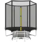 Cama Elástica Exterior Ø183 cm Trampolín para Niños +6 Años Adultos con Red de Seguridad Escalera de 2 Peldaños Negro Cama Elástica Exterior Ø183 cm Trampolín para Niños +6 Años Adultos con Red de Seguridad Escalera de 2 Peldaños Negro